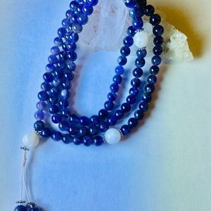 Amethyst and moonstone mala